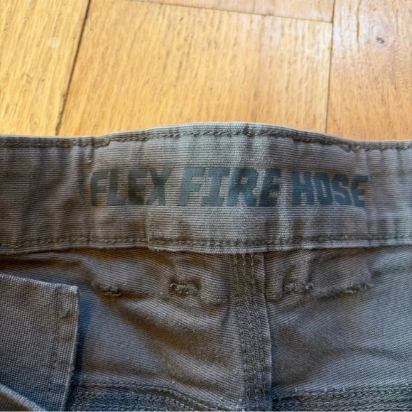 Duluth Pants Men 32x34 Gray Flex Fire Hose Brush Briar Double Knee Flex Hunting - Picture 4 of 11